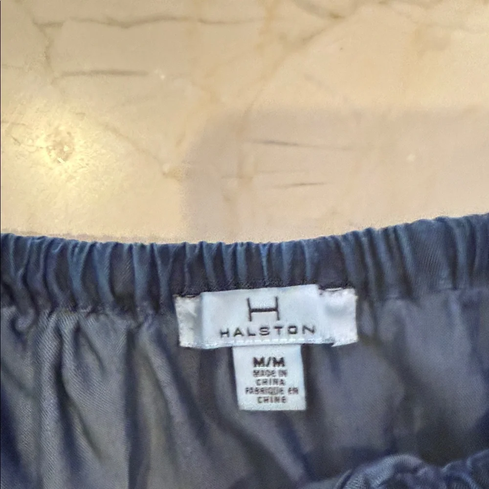 Halston Heritage Navy Ruffle Tube Top - Picture 2 of 11